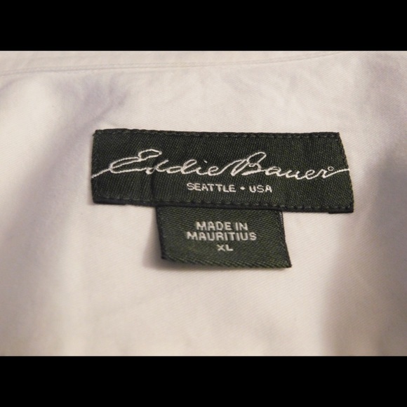 🎩EDDIE BAUER BUTTON DOWN WHITE CASUAL SHIRT🎩 - Picture 3 of 4